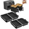 2 Stück Waffeleinsatz,Silikon Waffelplatten Zubehör Kompatibel mit Ninja AF300EU, AF400EU, AF451EU, SL400EU und AF500DE Heißl