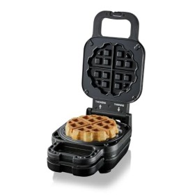 Cloer - 6150 - Waffle Pie Maker, Gaufrier pour Gaufres Fourrées, Mini Gaufres 11.5 cm ou avec Anneau dEspacement pour Fourra