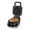 Cloer - 6150 - Waffle Pie Maker, Gaufrier pour Gaufres Fourrées, Mini Gaufres 11.5 cm ou avec Anneau dEspacement pour Fourra