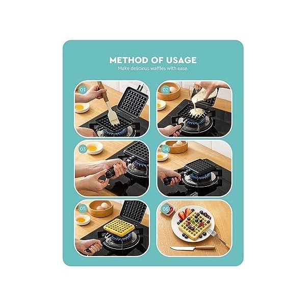 ZDSFSD 1 plaque gaufrée traditionnelle en alliage daluminium anti-adhésif pour un nettoyage facile