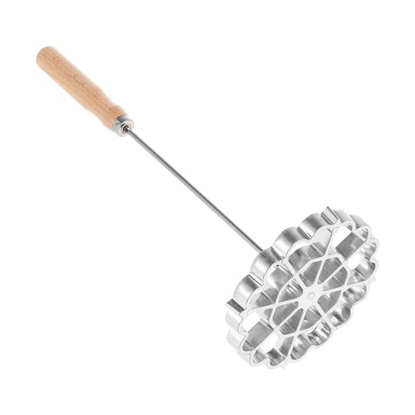 Cabilock Moule à gaufres, fer à roses, géant, moule de plongée, pour la cuisson, gaufres, rosaces, timbales, Bunuelos, en alu