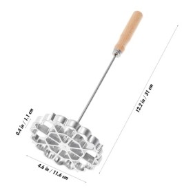 Cabilock Moule à gaufres, fer à roses, géant, moule de plongée, pour la cuisson, gaufres, rosaces, timbales, Bunuelos, en alu