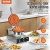 VEVOR Gaufrier à Cornet de Glace Commercial 1230 W, Appareil à Cornet de Glace et Rouleaux dŒufs, en Acier Inoxydable Antiad