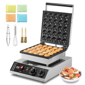 VEVOR Appareil à Pancake 25PCs 43 mm, Crêpière Commerciale 1700 W, Appareil à Poffertjes Dorayaki en Acier Inoxydable Antiadh