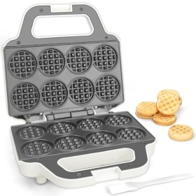 SugarWhisk Mini Waffle Maker, fer à gaufres pour enfants, fait des petites gaufres de 8 x 5cm, petit gaufrier, compact et fac