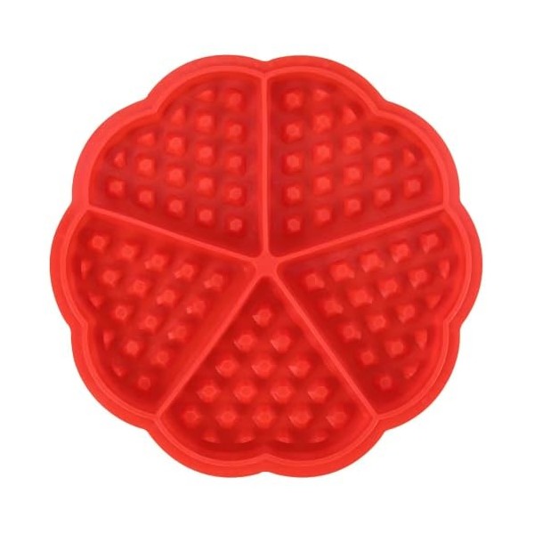Moule à gaufres en silicone anti-adhésif en forme de cœur pour faire des gaufres, des bonbons, de la gelée