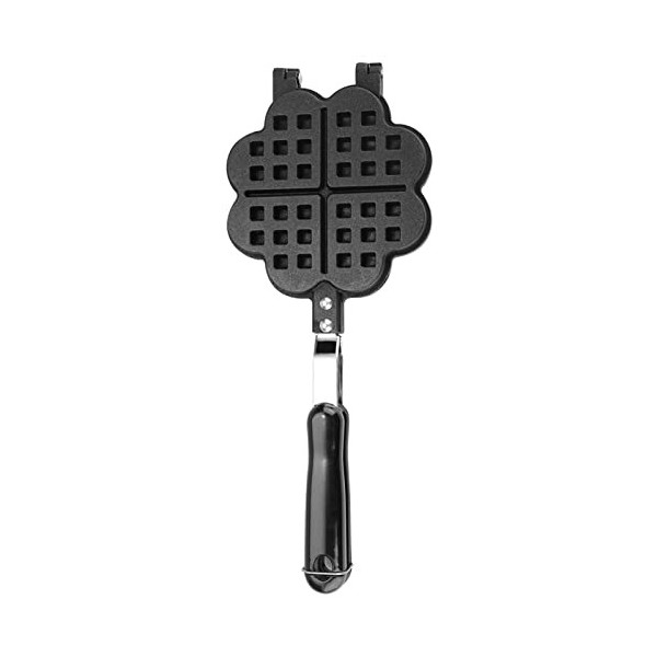Waffle Makers, en forme de cœur, avec revêtement antiadhésif et poignées isolées, mini gaufrier, alliage daluminium, double 