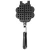 Waffle Makers, en forme de cœur, avec revêtement antiadhésif et poignées isolées, mini gaufrier, alliage daluminium, double 