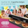 ADE XL gaufrier pour 3 gaufres classique en même temps | 1.200 watts de puissance | revêtement antiadhésif | parfait pour les