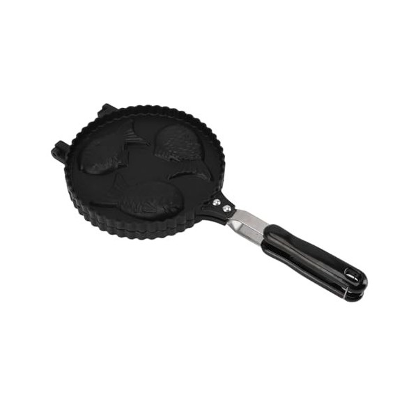 Pot à gaufres pour poisson, design mignon dessin animé, double face, aluminium, chauffage uniforme pour snack-bar domestique