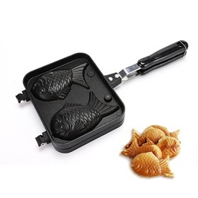 Taiyaki Moule à gâteau en forme de poisson double face en forme de poisson