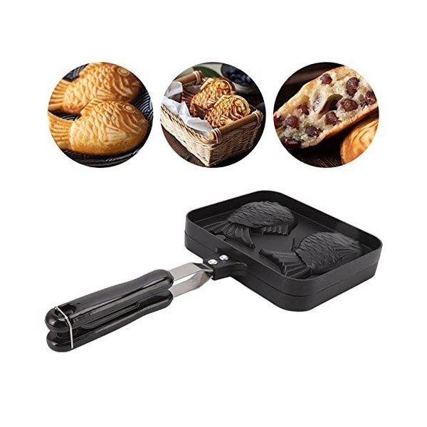 Taiyaki Moule à gâteau en forme de poisson double face en forme de poisson