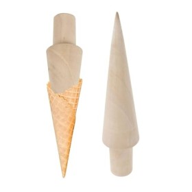 LATRAT Lot de 2 moules à gaufres et écureuils - En bois - Pour cornes à gaufres