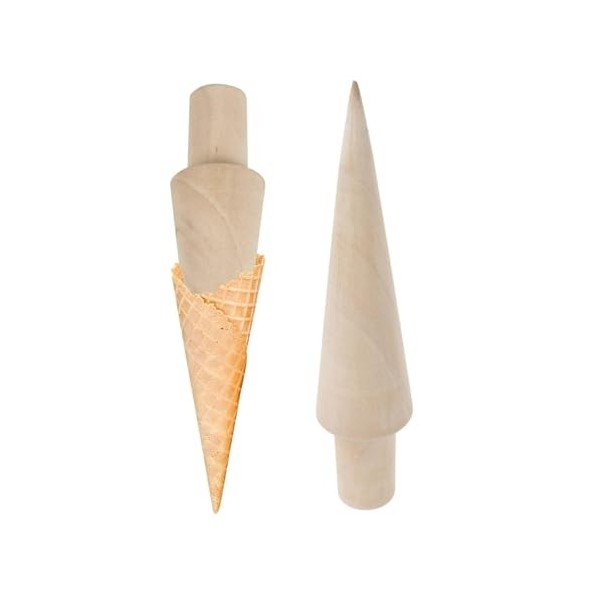 LATRAT Lot de 2 moules à gaufres et écureuils - En bois - Pour cornes à gaufres