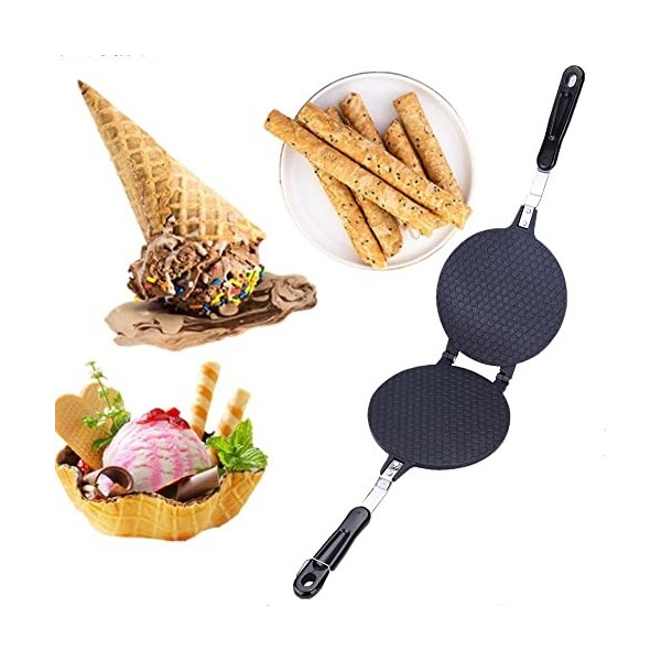 Machine à gaufres anti-adhésive avec poignée disolation thermique pour la maison, le commerce et la maison