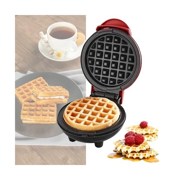 Mini machine à gaufres, machine à gaufres, pour breakfast, dessert, sandwich