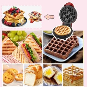 Mini machine à gaufres, machine à gaufres, pour breakfast, dessert, sandwich