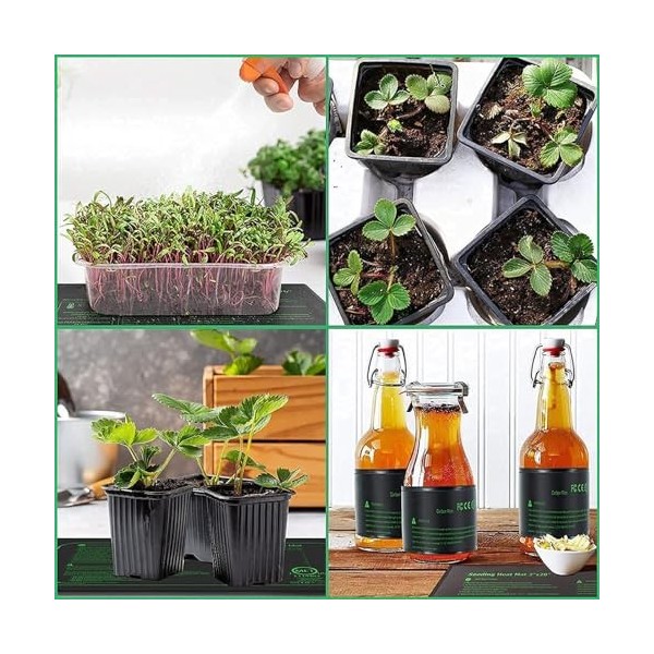 KIMISS Tapis Chauffant pour Semis, Coussin Chauffant pour Semis pour la Germination des Fleurs dintérieur, Tapis Chauffant H