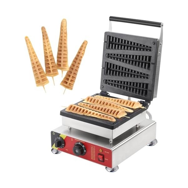 CGOLDENWALL Commercial Gaufrier Machine, Antiadhésif Machine à Gaufres en Forme darbreavec Minuterie et Contrôle de Températ