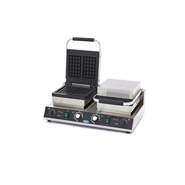 Gaufrier 4 Pièces Gaufre de Bruxelles - Revêtement antiadhésif - Gaufres Classiques - Gaufrier - Professionnel