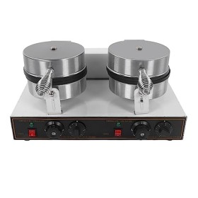 Gaufrier Double 2400W, Chauffage Rapide Revêtement Antiadhésif Poignée Isolée Gaufrier Professionnel pour de Délicieuses Gauf