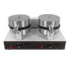 Gaufrier Double 2400W, Chauffage Rapide Revêtement Antiadhésif Poignée Isolée Gaufrier Professionnel pour de Délicieuses Gauf