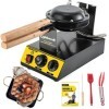 CGOLDENWALL Machine à Gaufres à Bubble Waffle - 1400W avec Revêtement Antiadhésif pour Café/Boutique de Desserts/Restaurant -