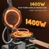 CGOLDENWALL Machine à Gaufres à Bubble Waffle - 1400W avec Revêtement Antiadhésif pour Café/Boutique de Desserts/Restaurant -