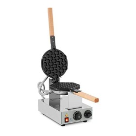 Royal Catering Gaufrier Bubble Waffle Appareil a Gaufres Waffle Machine a Gaufre RCWM-1400-B 1.415 W, Matériau Acier/Alumini