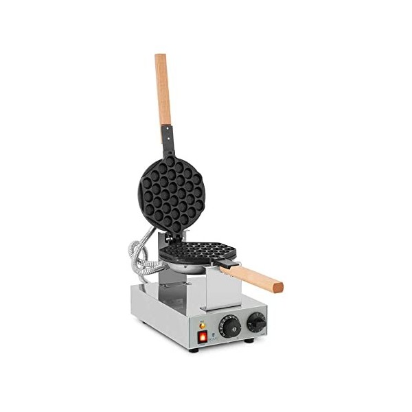 Royal Catering Gaufrier Bubble Waffle Appareil a Gaufres Waffle Machine a Gaufre RCWM-1400-B 1.415 W, Matériau Acier/Alumini