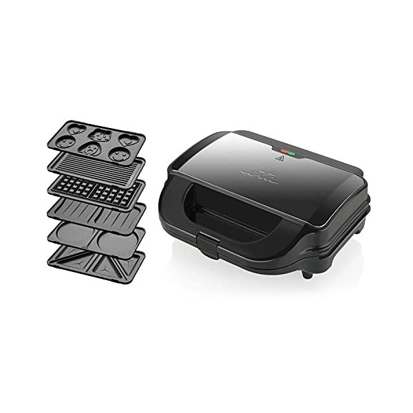 ETA Sorento Plus Appareil à croque-monsieur 6 en 1 Revêtement antiadhésif pour un nettoyage facile sans brûler I 900 W I Gauf
