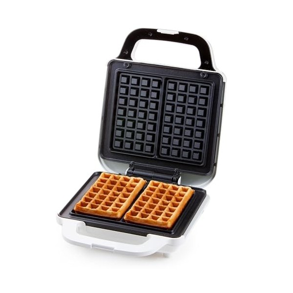Domo DO9222W Moule à gauffres 2 Gauffre s 900 W Noir, Blanc