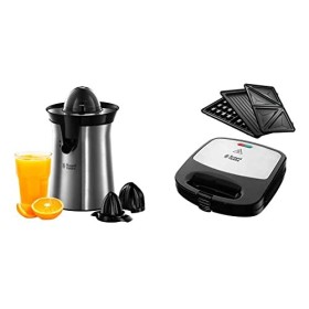 Russell Hobbs Presse Agrumes Electrique [Automatique: Jus de Fruit Frais Rapide] Classic Inox Brossé, 2 Sens Rotation & Appa