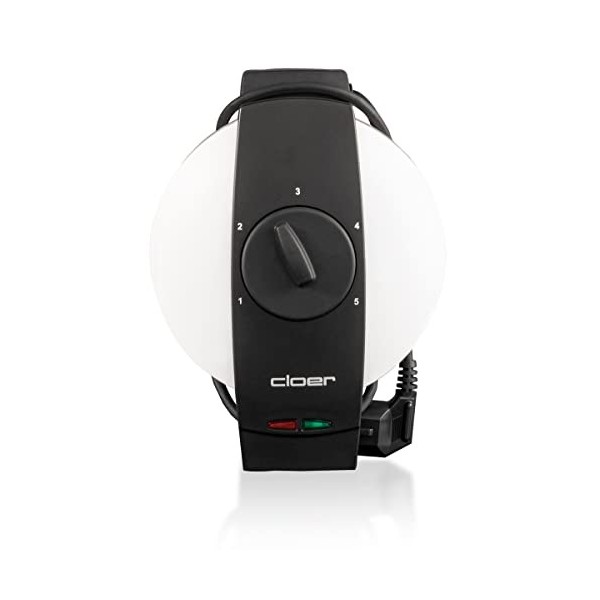 Cloer 1631HB Gaufrier pour 5 coeurs gaufrés individuels, Revêtement antiadhésif, 930 W, lumière de cuisson, fonction stand pr