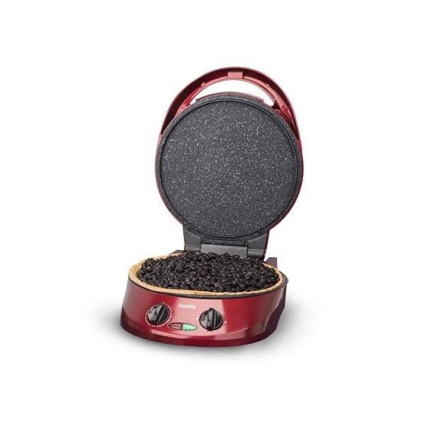 H.Koenig Appareil à Tarte Express TRT180, Multicuiseur, Quiche Tartelette Pizza, Tart Maker sur Table, 2 plaques Plancha Gril