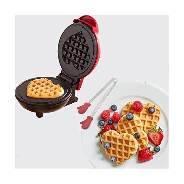 Gutview Mini gaufrier, machines à gaufres Machine à petit gaufres avec revêtement anti-adhésif, pour les anniversaires denfa