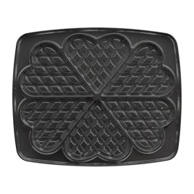 LAGRANGE Jeu de plaques Gaufres Coeur, compatible avec tous les gaufriers "Super2", Plaques en aluminium moulé, Revêtement an