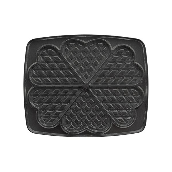 LAGRANGE Jeu de plaques Gaufres Coeur, compatible avec tous les gaufriers "Super2", Plaques en aluminium moulé, Revêtement an