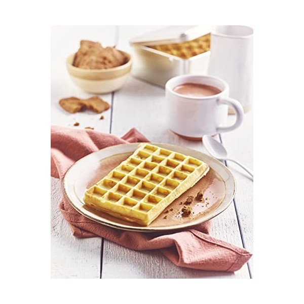 LAGRANGE Jeu de plaques Gaufre 4x7, compatible avec tous les gaufriers "Premium", Plaques en fonte daluminium, Revêtement an