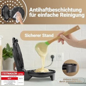 Gaufrier Électronique - Machine à Gaufre - Appareil à Gaufre Professionnel - Gaufrier en Forme de Coeur - WA3491 CLATRONIC