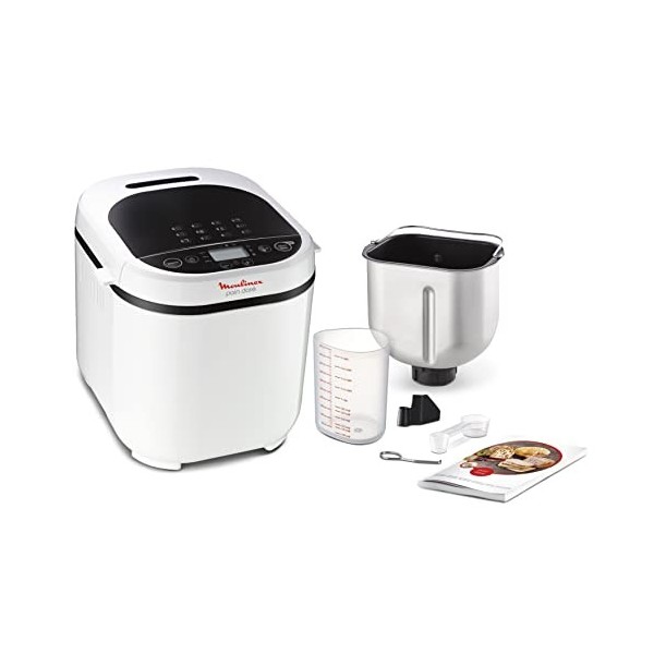 Moulinex OW210130 Machine à Pain 12 Programmes Plastique Blanc 31 x 29 x 29 cm