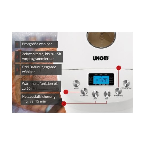 Unold 68520 Big blanc machine à pain