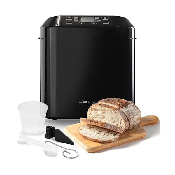 Clatronic® Machine à pain | Préparation automatique & fonction maintien au chaud | Machine à pain avec minuterie | Utilisatio