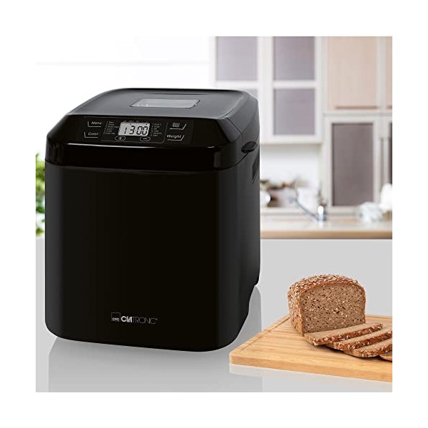 Clatronic® Machine à pain | Préparation automatique & fonction maintien au chaud | Machine à pain avec minuterie | Utilisatio