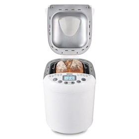 MEDION Machine à pain 550W, robot de cuisine pour pain jusquà 1000g, robot pain avec 19 programmes de cuisson, 3 degrés de b