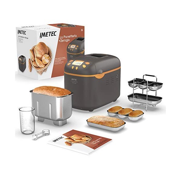 Imetec La Panetteria +Zero Glu - Machine à Pain, Ciabatta, Petits Pains, Pâte à Pizza, Gâteau, Confitures Avec ou ni Gluten -