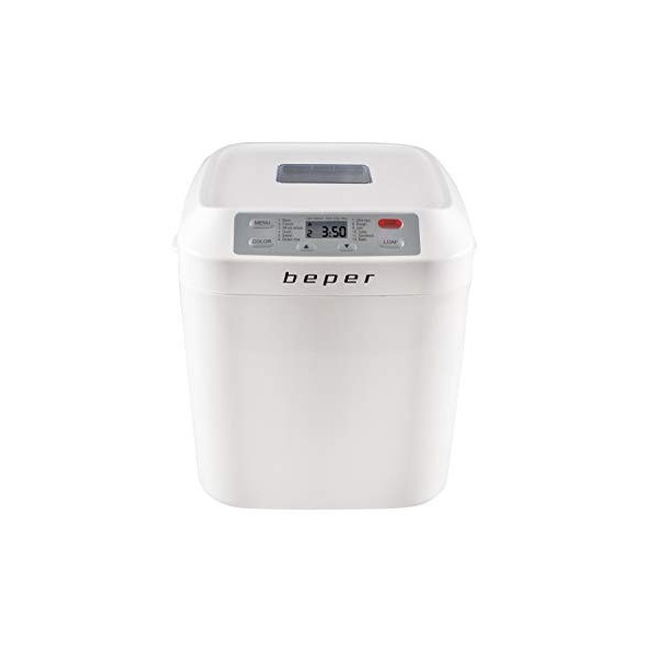 BEPER BC.130 Machine à pain sans gluten, 550 W, 1 Kilogramme, Récipient antiadhésif, Blanc