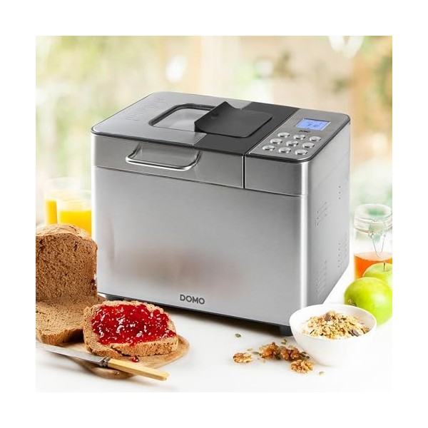 Domo B3971 Machine à Pain Inox Noir Plastique
