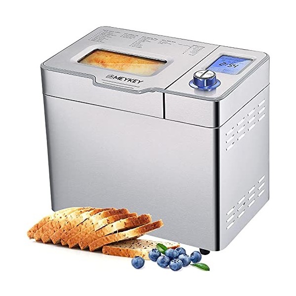 COOCHEER Machine à Pain, 19 Programmes Machine a Pain avec Écran et Minuteur Programmable 15H, 550W