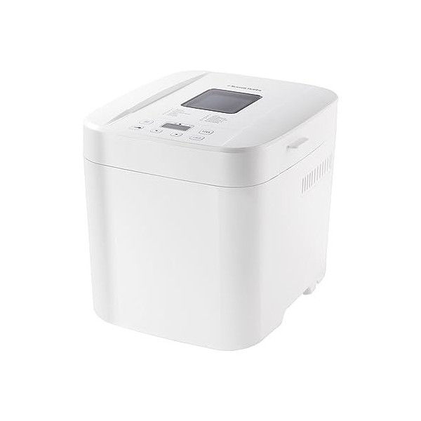Russell Hobbs Machine à pain 12 en 1 Compacte 3 niveaux de brunissage, 2 tailles de pain 750 g et 1 kg, cuve antiadhésive,